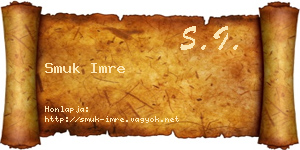Smuk Imre névjegykártya